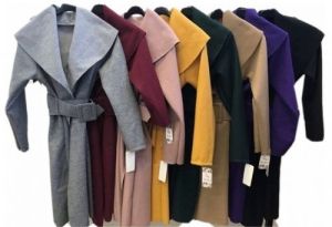 Леко палто с колан и катарама в различни цветове - Бордо
