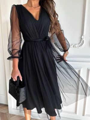Елегантна вечерна рокля в черно - код 2024